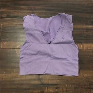 Primark Purple Sleeveless Crop Tank Top